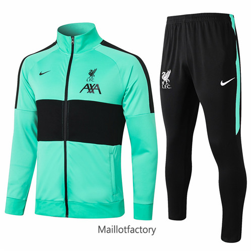 Achat Veste Survetement Enfant de foot Liverpool 2020/21 Vert