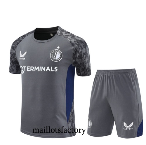 Achetez Maillot d'entrainement Feyenoord + Shorts 2025/26 Gris/Bleu Kit