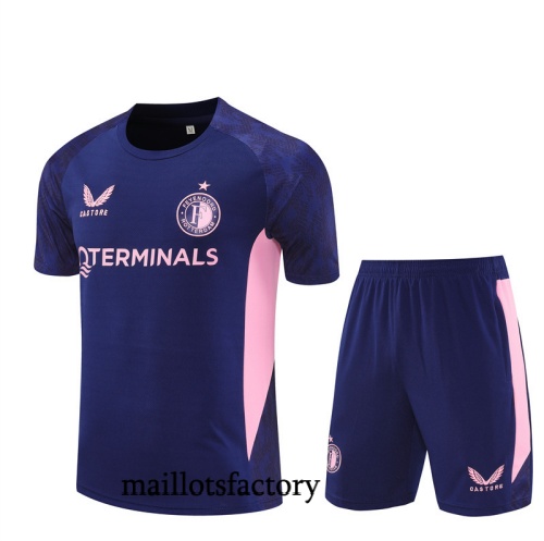 Site Maillot d'entrainement Feyenoord + Shorts 2025/26 Violet/Rose Kit