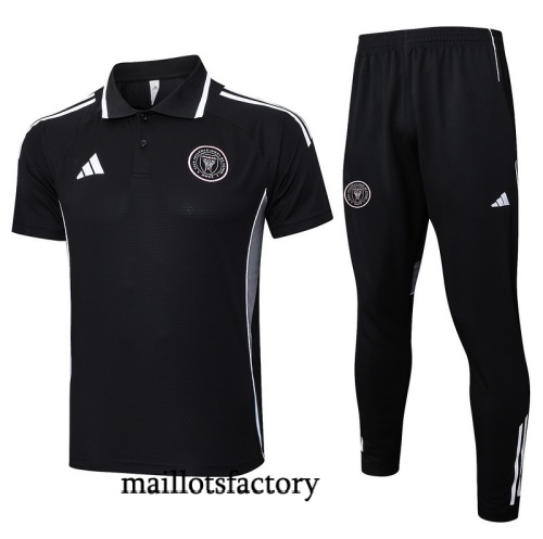 Grossiste Maillot d'entrainement Inter Miami Polo 2025/26 Noir/Blanc Kit