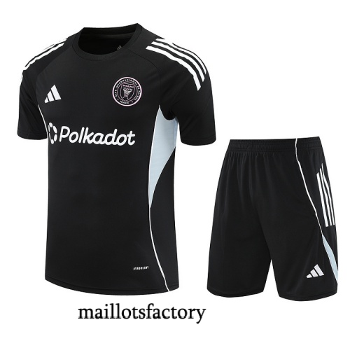 Achetez Maillot d'entrainement Inter Miami + Shorts 2025/26 Noir/Blanc Kit