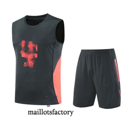Soldes Maillot d'entrainement Bayern Munich Debardeur 2025/26 Gris/Orange Kit