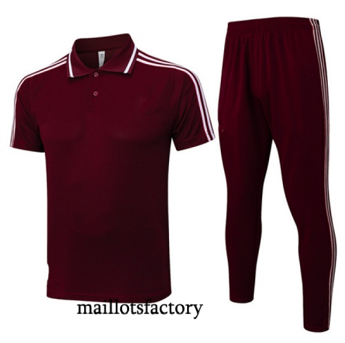 Grossiste Maillot d'entrainement Bayern Munich Polo 2025/26 Rouge/Blanc Kit