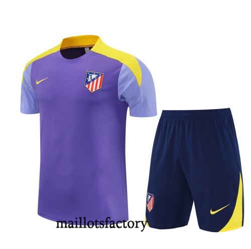 Achat Maillot d'entrainement Atletico Madrid + Shorts 2025/26 Violet/Bleu/Jaune Kit