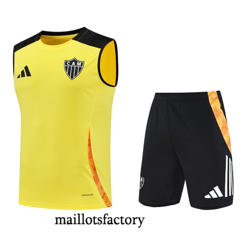 Grossiste Maillot d'entrainement Atletico Mineiro Debardeur 2025/26 Jaune/Noir Kit