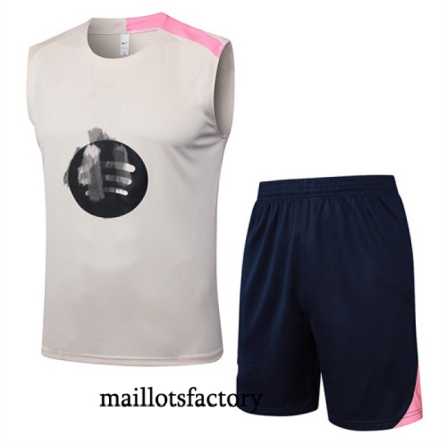 Grossiste Maillot d'entrainement Barcelone Debardeur 2025/26 Jaune/Bleu/Rose Kit
