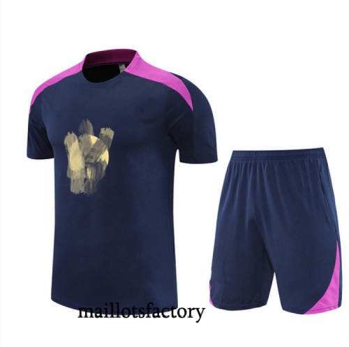 Grossiste Maillot d'entrainement Barcelone + Shorts 2025/26 Bleu Marine/Violet Kit