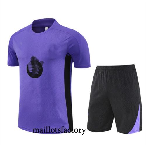 Grossiste Maillot d'entrainement Barcelone + Shorts 2025/26 violet/Noir Kit