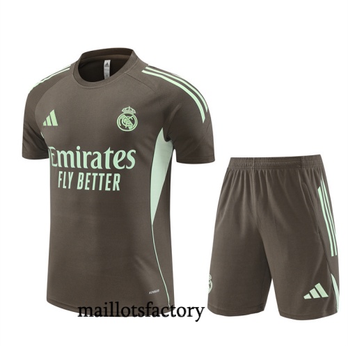 Site Maillot d'entrainement Real Madrid Enfant + Shorts 2025/26 Kaki Kit