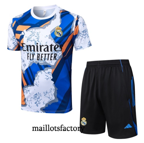 Site Maillot d'entrainement Real Madrid + Shorts 2025/26 Noir/Blanc Kit