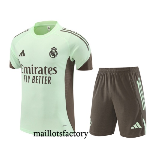 Site Maillot d'entrainement Real Madrid + Shorts 2025/26 Vert Kit