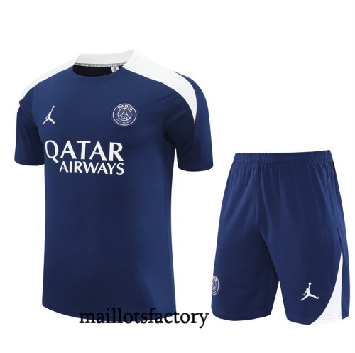 Achat Maillot d'entrainement PSG + Shorts 2025/26 Bleu Marine/Blanc Kit