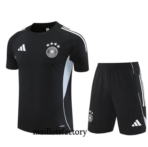 Achetez Maillot d'entrainement Allemagne Enfant + Shorts 2025/26 Noir/Blanc Kit