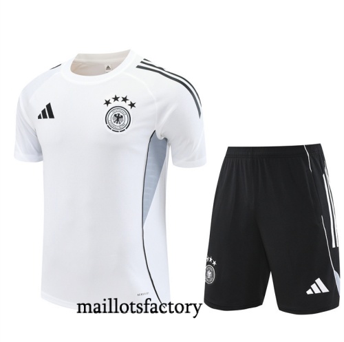 Achat Maillot d'entrainement Allemagne + Shorts 2025/26 Blanc/Noir Kit