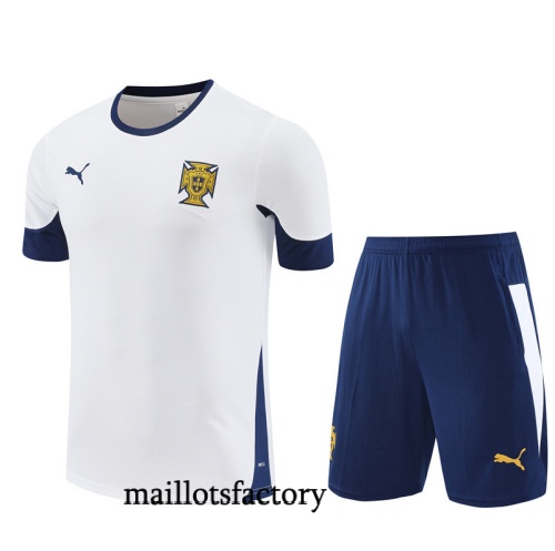 Site Maillot d'entrainement Portugal + Shorts 2025/26 Blanc/Bleu Kit
