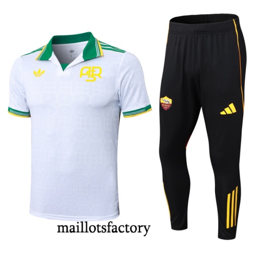 Achat Maillot d'entrainement AS Rome 2025/26 Blanc/Noir/Vert Kit