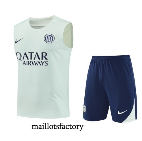 Grossiste Maillot d'entrainement Inter Milan Debardeur 2025/26 Vert/bleu Kit