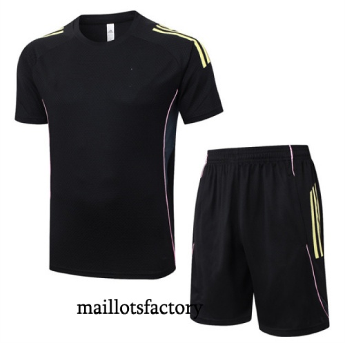 Soldes Maillot d'entrainement Juventus + Shorts 2025/26 Noir/Jaune/Rose Kit