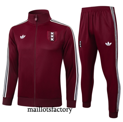 Achetez Veste Survetement Ajax 2025/26 Rouge/Blanc
