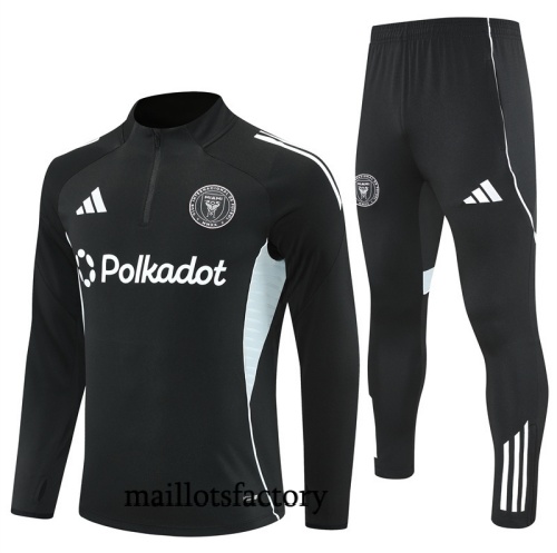 Soldes Survetement Inter Miami 2025/26 Noir/Blanc
