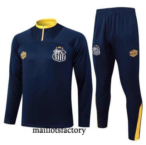 Soldes Survetement Santos 2025/26 Bleu Marine/Jaune