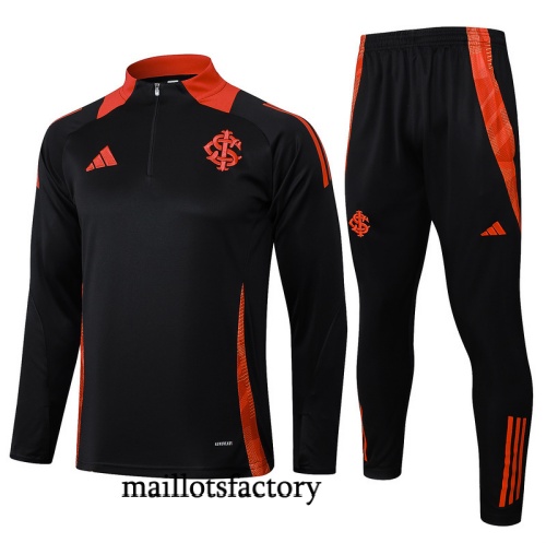 Soldes Survetement SC Internacional 2025/26 Noir/Rouge