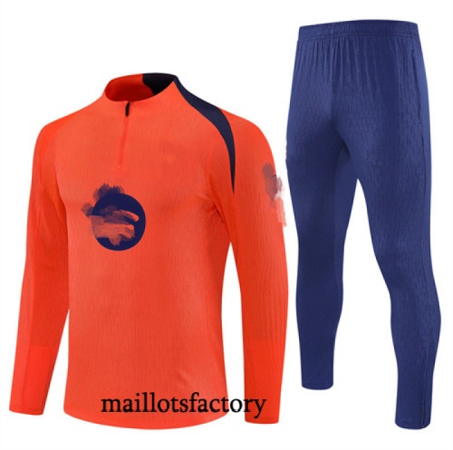 Achetez Survetement Barcelone 2025/26 Orange/Bleu Marine