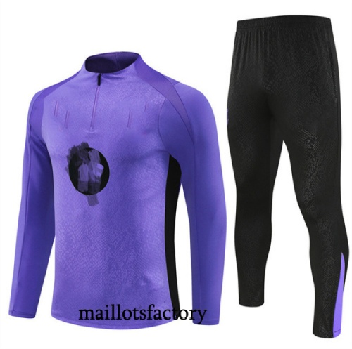 Grossiste Survetement Barcelone 2025/26 violet/Noir