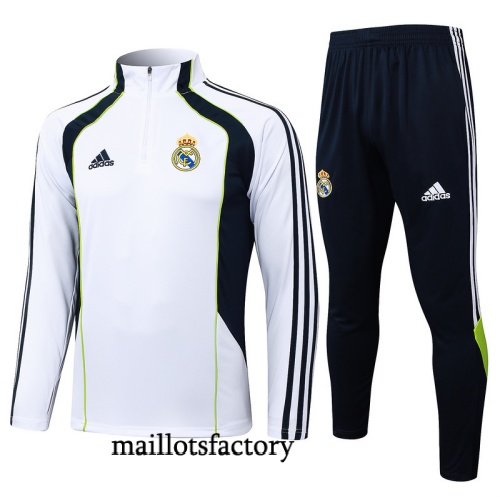 Achetez Survetement Real Madrid 2025/26 Blanc/Bleu Marine/Vert