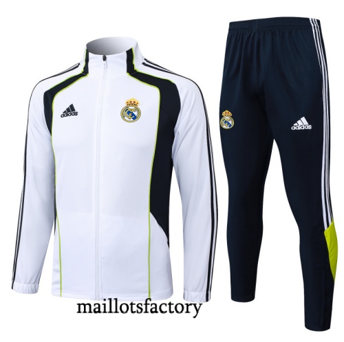 Site Veste Survetement Real Madrid 2025/26 Blanc/Noir/Vert