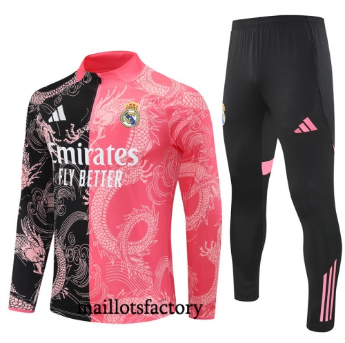Grossiste Survetement Real Madrid 2025/26 Noir/Rose