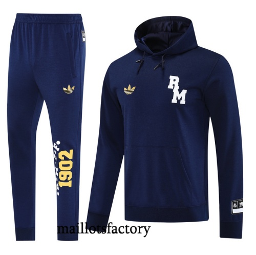 Site Survetement Sweatshirt Real Madrid à capuche 2025/26 Bleu Marine