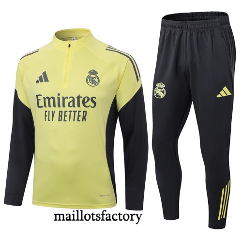 Soldes Survetement Real Madrid 2025/26 Jaune/Noir