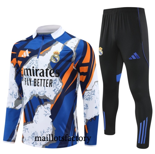Grossiste Survetement Real Madrid 2025/26 Jaune/Bleu/Noir