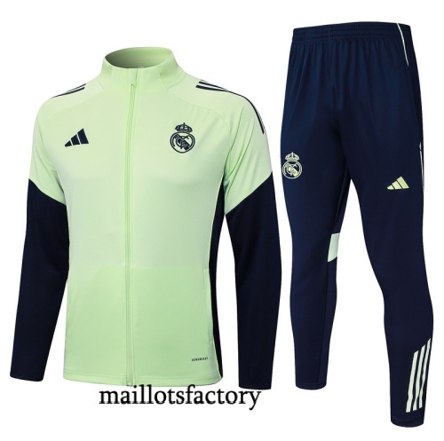 Achetez Veste Survetement Real Madrid 2025/26 Vert/Bleu Marine