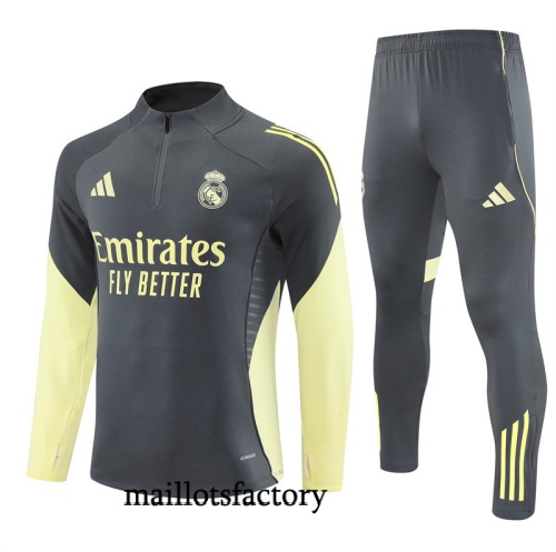 Site Survetement Real Madrid 2025/26 Gris foncé/Jaune