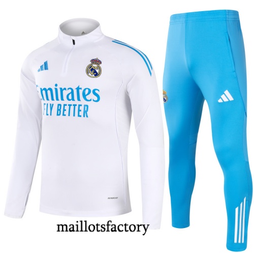 Achat Survetement Real Madrid 2025/26 Blanc/Bleu