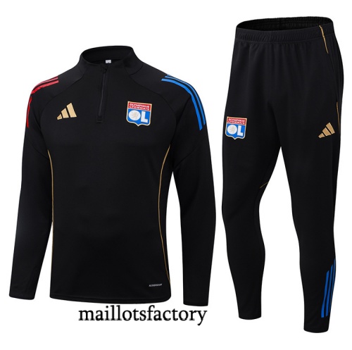 Soldes Survetement Lyon 2025/26 Noir/Bleu/Rouge