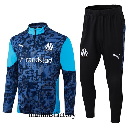 Grossiste Survetement Marseille 2025/26 Noir/bleu