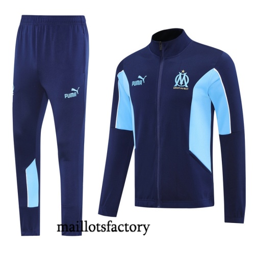 Site Veste Survetement Marseille 2025/26 Bleu Marine/Bleu Clair
