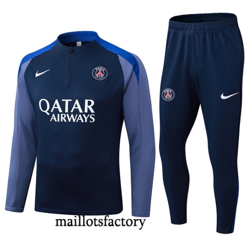 Grossiste Survetement PSG 2025/26 Bleu Marine/Blanc