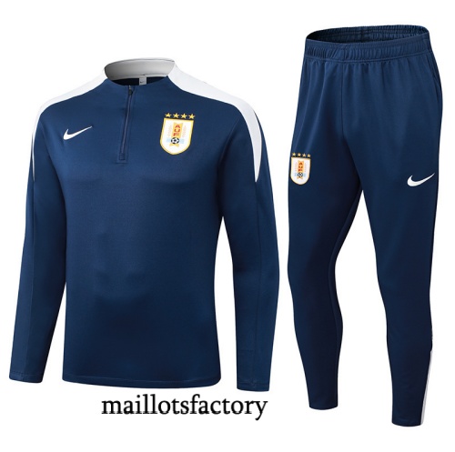 Grossiste Survetement Uruguay 2025/26 Bleu Marine/Blanc