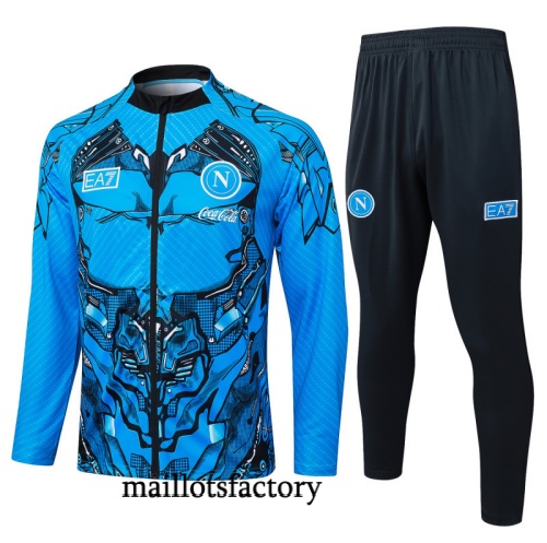 Grossiste Veste Survetement Naples 2025/26 Bleu