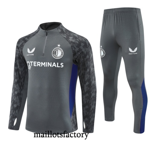 Achetez Survetement Enfant Feyenoord 2025/26 Gris foncé