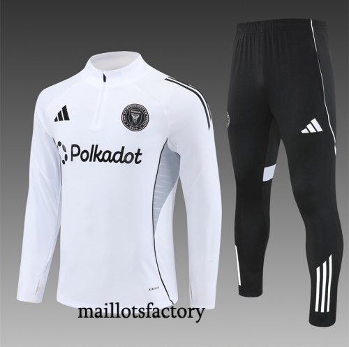 Grossiste Survetement Enfant Inter Miami 2025/26 Blanc/Noir