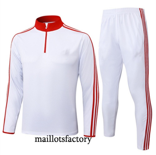 Grossiste Survetement Enfant Bayern Munich 2025/26 Blanc/Rouge