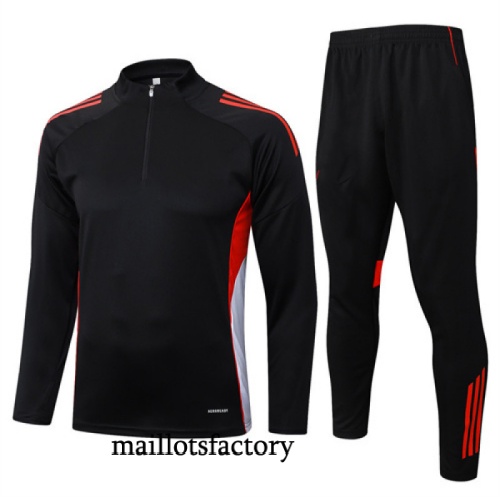 Grossiste Survetement Enfant Bayern Munich 2025/26 Noir/Rouge/Blanc