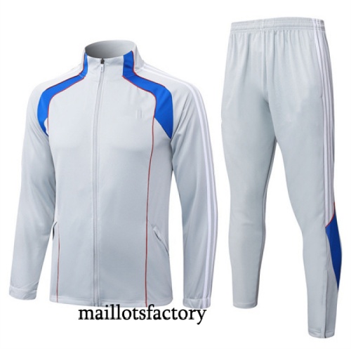Soldes Veste Survetement Enfant Bayern Munich 2025/26 Gris/Bleu