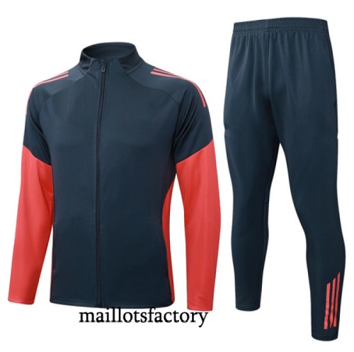 Grossiste Veste Survetement Enfant Bayern Munich 2025/26 Gris foncé/Orange