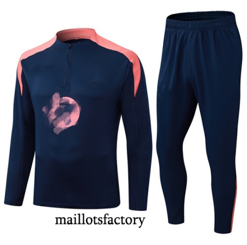 Soldes Survetement Enfant Barcelone 2025/26 Bleu Marine/Rose